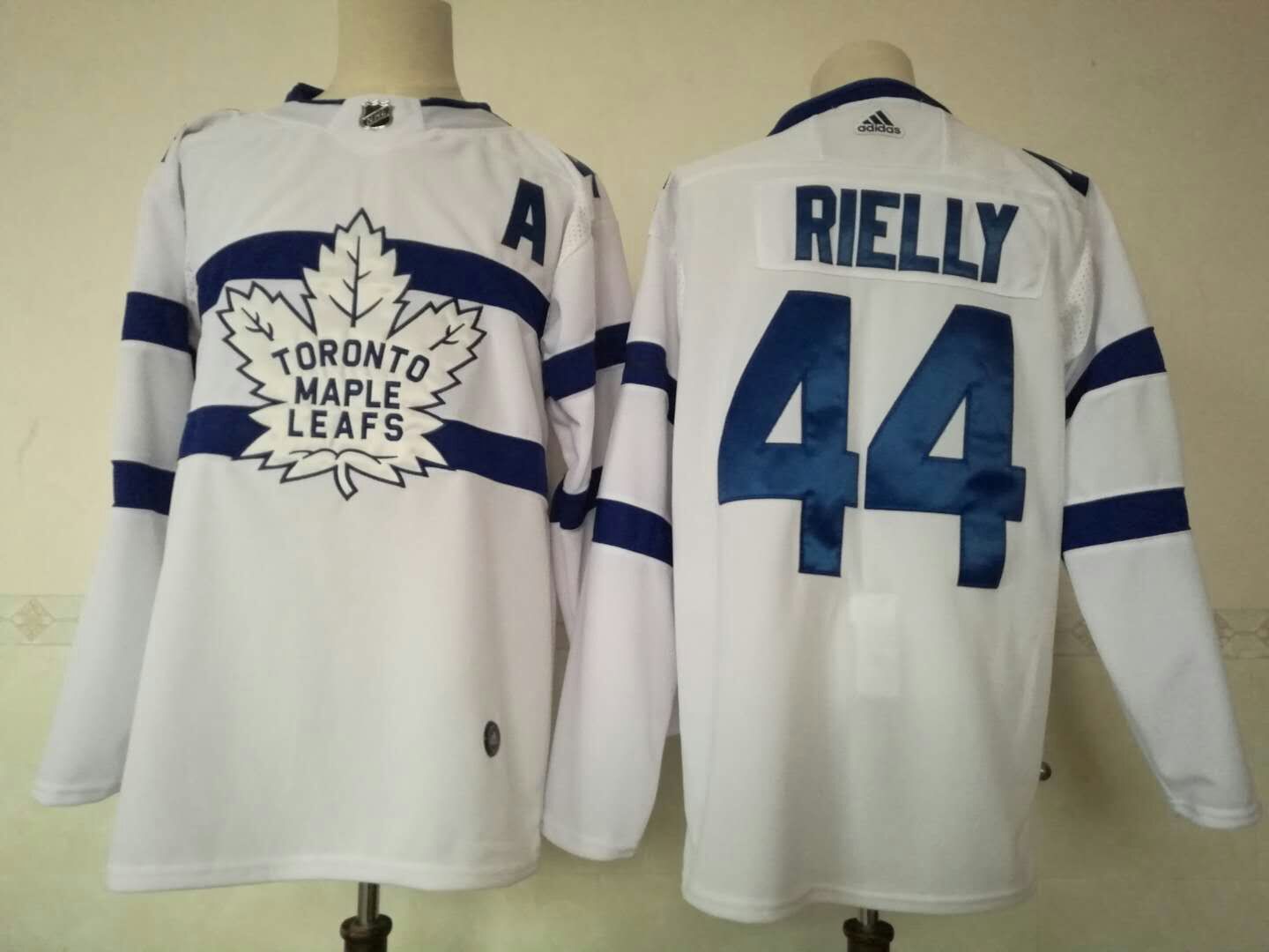 Men Toronto Maple Leafs 44 Rielly White Adidas Hockey Stitched NHL Jerseys